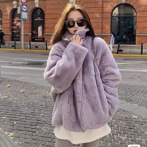 100% luxury high quality Real Rex Rabbit Fur Coat